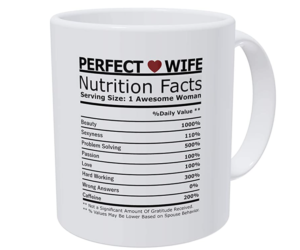 Cafe coffee mug perfect wife